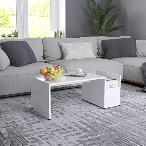 vidaXL Mesa de Centro Auxiliar Mesita de Salón Lateral para Teléfono Té Café de Sofá Hogar Sala de Estar de Aglomerado Gris Hormigón 90x45x35 cm