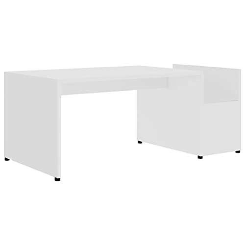 vidaXL Mesa de Centro Auxiliar Mesita de Salón Lateral para Teléfono Té Café de Sofá Hogar Sala de Estar de Aglomerado Gris Hormigón 90x45x35 cm