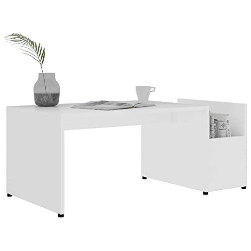 vidaXL Mesa de Centro Auxiliar Mesita de Salón Lateral para Teléfono Té Café de Sofá Hogar Sala de Estar de Aglomerado Gris Hormigón 90x45x35 cm