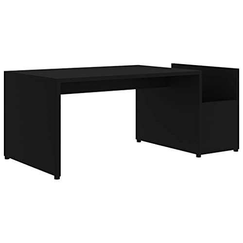 vidaXL Mesa de Centro Auxiliar Mesita de Salón Lateral para Teléfono Té Café de Sofá Hogar Sala de Estar de Aglomerado Gris Hormigón 90x45x35 cm