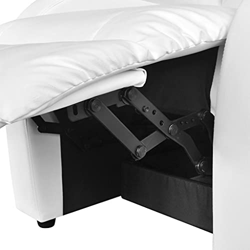 vidaXL Sillón de Masaje Eléctrico Ajustable Cuero Artificial Crema Sofá Salón