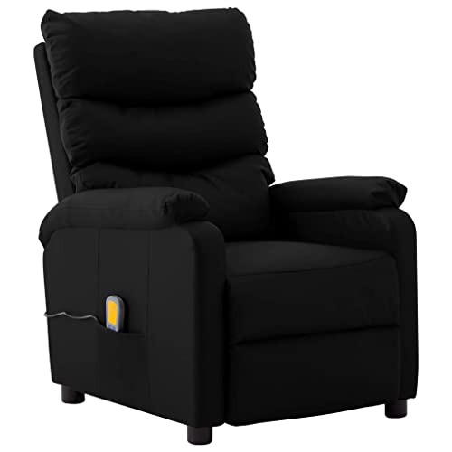 vidaXL Sillón de Masaje Reclinable Eléctricas Silla TV Shiatsu Relax Mueble Balanceador Elevador Ergonómico Cómoda Calor Cuero Sintético Gris