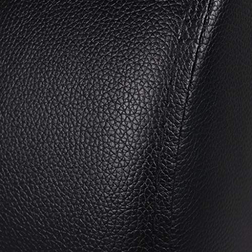 vidaXL Sillón Negro reclinable tapizado Cuero Artificial 2 plazas Cinema casa