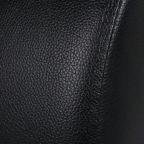 vidaXL Sillón Negro reclinable tapizado Cuero Artificial 2 plazas Cinema casa