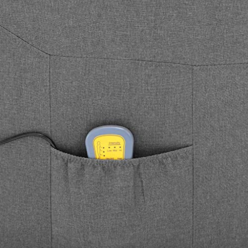 vidaXL Sillón Reclinable TV Reposapiés Respaldo Ajustable Silla Asiento Salón Oficina Relax Mueble Elevador Ergonómico Cómoda de Tela Gris Claro