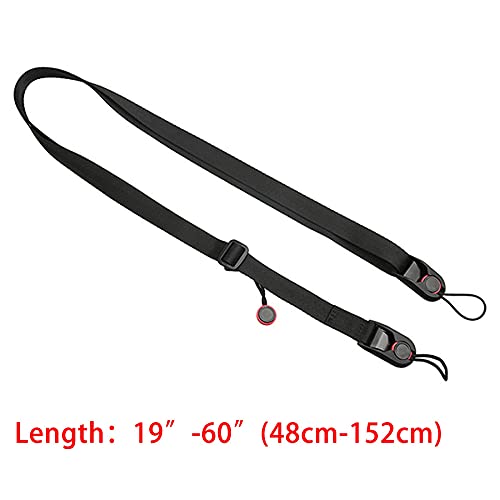 VidFair Correa de hombro para cámara cierre rápido universal cámara Cinturón longitud ajustable de 48 a 152 cm color negro Camera Correa para Canon, Nikon, Sony DSLR