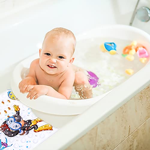 Viesap Alfombra Antideslizante Ducha, Alfombra Baño Infantil con 200 Ventosas Fuertes, Alfombrilla de baño de Goma de PVC, Alfombrilla Antideslizante Bañera, para Bañera o Ducha.