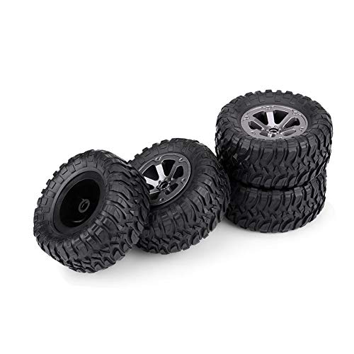 VIFERR RC Crawler Neumáticos, 4 Piezas 1:16 Neumáticos de orugas Neumáticos de Goma para Control Remoto Militaty Car Reemplazo de neumáticos