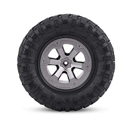 VIFERR RC Crawler Neumáticos, 4 Piezas 1:16 Neumáticos de orugas Neumáticos de Goma para Control Remoto Militaty Car Reemplazo de neumáticos