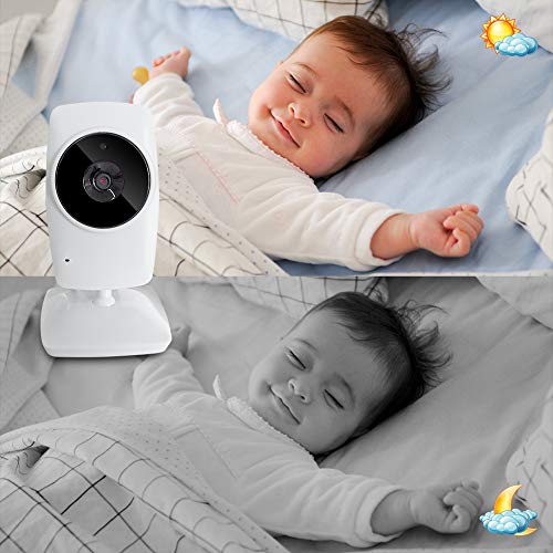 Vigilabebés con Cámara Monitor de Bebé Inteligente con Pantalla LCD 3.2" y Cámara con Visión Nocturna Comunicación Bidireccional