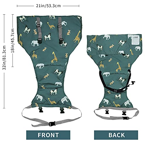 Vine Silla alta de viaje portátil de fácil asiento | ajustable, segura, lavable, funda de asiento para silla alta para niño pequeño | Conveniente silla alta de viaje de tela cabe en tu bolso