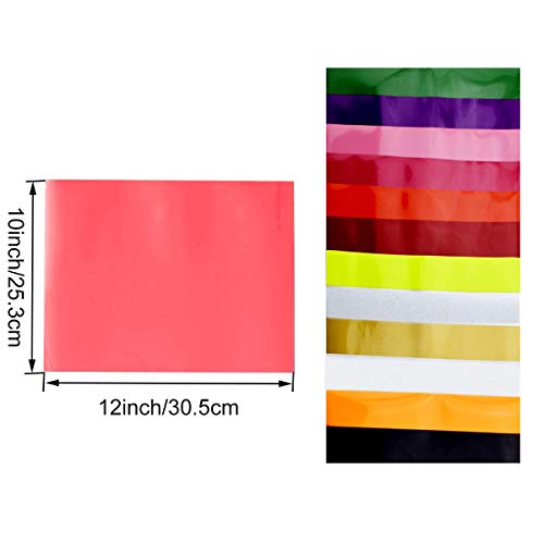 Vinilo de transferencia de calor para tela de camisetas - 12 hojas de colores surtidos - Hierro en HTV Kit de inicio de color vinilo para Cricut y Silhouette Cameo, 30x25cm