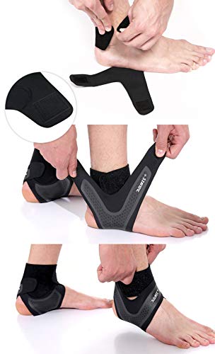 Vintree Tobillera Estabilizadora Protector 1 Pare Tobillera Elástica Conveniente Mujeres Hombres Super Cómoda Compresión Ajustable Protección de Tobillos Soportes de Tobillo Ajusta a Todos Tamaños