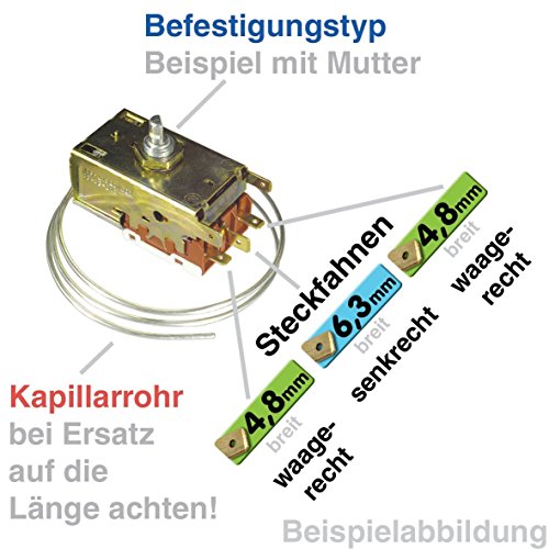VIOKS - Termostato para frigorífico, regulador de temperatura análogo a Liebherr 6151190 K57-L5537