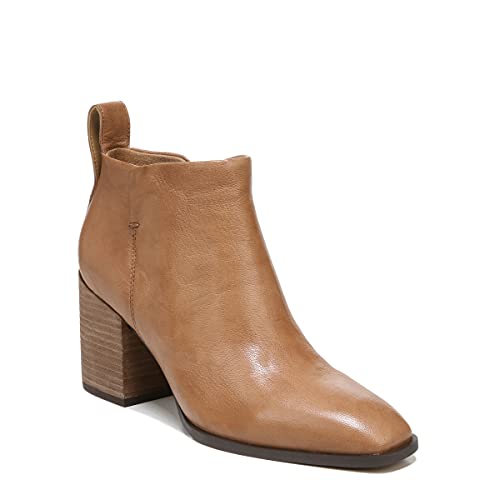 Vionic Vienna Lyssa - Botines cortos de piel para mujer, de moda, de apoyo para mujer que incluyen comodidad en tres zonas con soporte de arco de plantilla ortopédica, Toffee Envejecido, 40.5 EU