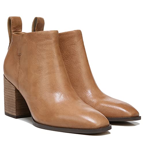 Vionic Vienna Lyssa - Botines cortos de piel para mujer, de moda, de apoyo para mujer que incluyen comodidad en tres zonas con soporte de arco de plantilla ortopédica, Toffee Envejecido, 40.5 EU