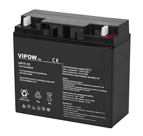 Vipow - Batería de Movilidad 12V 17Ah Para silla de ruedas eléctrica. Bateria de ciclo profundo de gel. Pila recargable