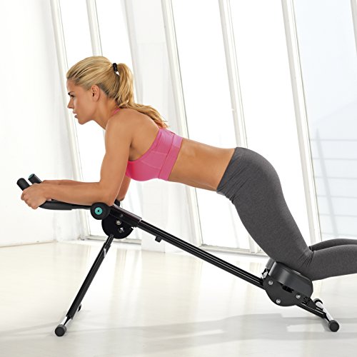 VITALmaxx 'Fitmaxx 5' entrenador de abdominales plegable | Entrenador de espalda, abdominales, brazos y piernas en uno con ordenador de fitness | Ahorro de espacio