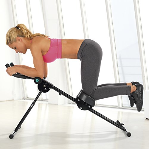 VITALmaxx 'Fitmaxx 5' entrenador de abdominales plegable | Entrenador de espalda, abdominales, brazos y piernas en uno con ordenador de fitness | Ahorro de espacio
