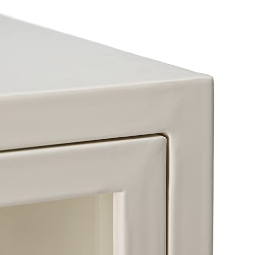 Vitrina de Metal y Cristal Beige de 1 Puerta de 42x30x131 cm - LOLAhome