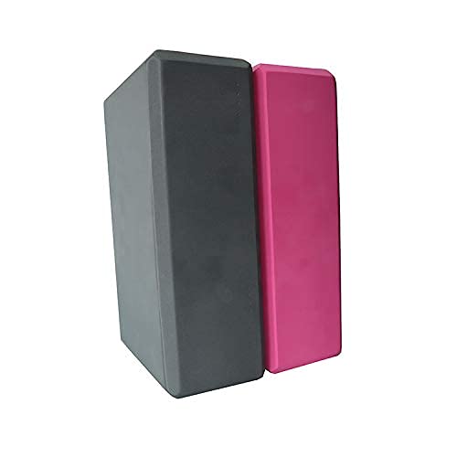 VLFit Juego de 2 Espuma EVA Bloques de Yoga (2 Piezas) (Gris y Rosado)