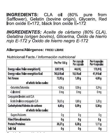 VN Comp | CLA | 1000mg | Termogénico | Ácido Linoleico Conjugado | Destruye las Células Grasas y Favorece el Crecimiento Muscular | Controla los Niveles de Colesterol y Triglicéridos | 100 Cápsulas