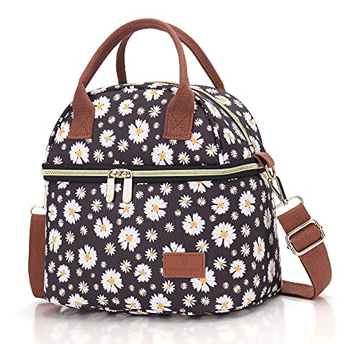 Vogshow Bolsa Termica Porta Alimentos Doble Compartimentos Bolsa Isotermica Comida Almuerzo Mujer Trabajo Picnic Lunch Bag Impermeable