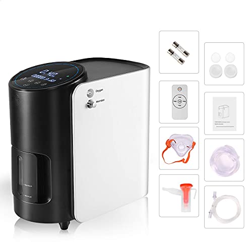 Vogvigo Generador de Concentrador de Oxígeno Portátil, Máquina de Oxígeno Purificador de Aire para el Hogar AC 220V para Uso en el Automóvil de Viaje en Casa (Azul)