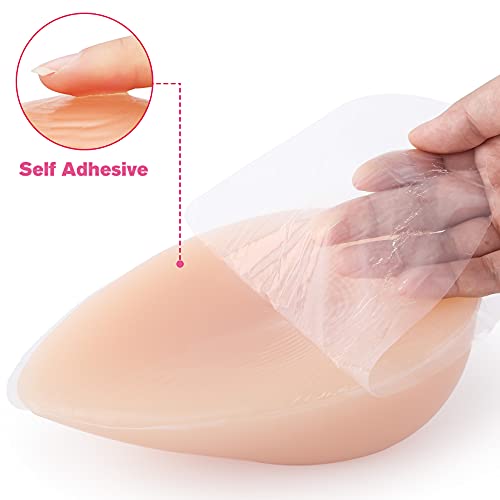 Vollence Silicona Formas de mama Senos de Silicona Autoadhesivos Senos Falsos para Mastectomías Prótesis Transgénero Travesti Cosplay CD