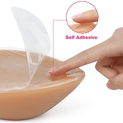Vollence triangular Silicona Formas de mama Senos de Silicona Autoadhesivos Senos Falsos para Mastectomías Prótesis Transgénero Travesti Cosplay CD