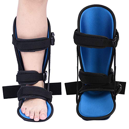 Voluxe Férula Nocturna, Soporte práctico para pies Azul + Negro, Tobillo Torcido en valgo del pie varo para pies caídos(S)