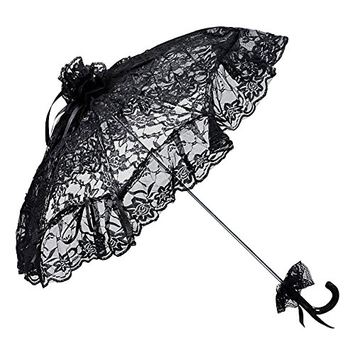 VON LILIENFELD Sombrilla Boda Nupcial Mujer Accesorio Josephine Negro