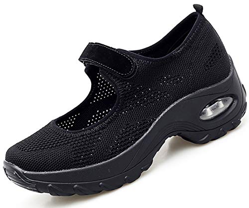 Vorgelen Sandalias Deportivas de Mujer Malla Ligero Plataforma Zapatillas
