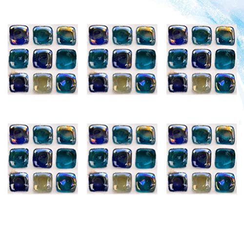 VOSAREA 6 Piezas Pegatinas de Azulejos 3D Etiqueta de la Pared Papel Pintado Cocina Protector contra Salpicaduras baño extraíble azulejo Escalera elevadores calcomanías decoración