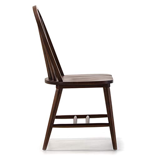VS Venta-stock Pack 2 sillas Clarck Color Nogal, Madera Maciza, 48 cm (Largo) 48 cm (Profundo) 92 cm (Alto)