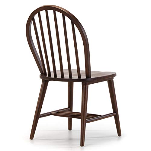 VS Venta-stock Pack 2 sillas Clarck Color Nogal, Madera Maciza, 48 cm (Largo) 48 cm (Profundo) 92 cm (Alto)