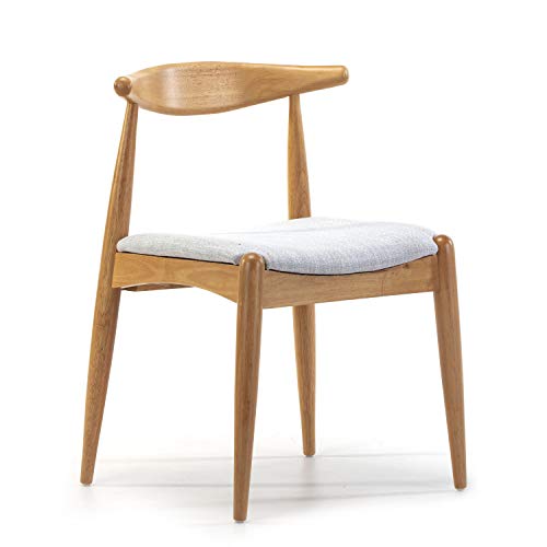VS Venta-stock Pack 2 sillas Corzo Color Roble, Madera Maciza, 52,5 cm (Largo) 50 cm (Profundo) 74,5 cm (Alto)