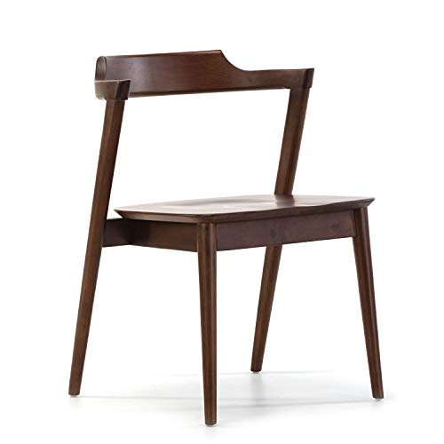VS Venta-stock Pack 2 sillas Venus Color Nogal, Madera Maciza, 58 cm (Largo) 57,5 cm (Profundo) 76 cm (Alto)
