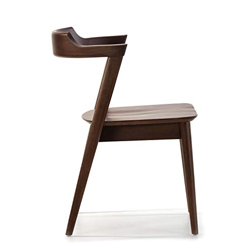 VS Venta-stock Pack 2 sillas Venus Color Nogal, Madera Maciza, 58 cm (Largo) 57,5 cm (Profundo) 76 cm (Alto)
