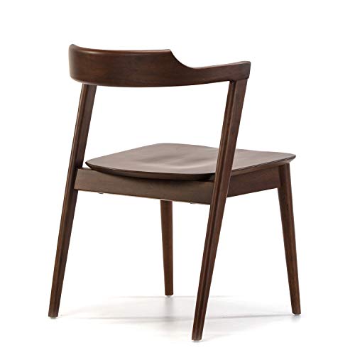 VS Venta-stock Pack 2 sillas Venus Color Nogal, Madera Maciza, 58 cm (Largo) 57,5 cm (Profundo) 76 cm (Alto)