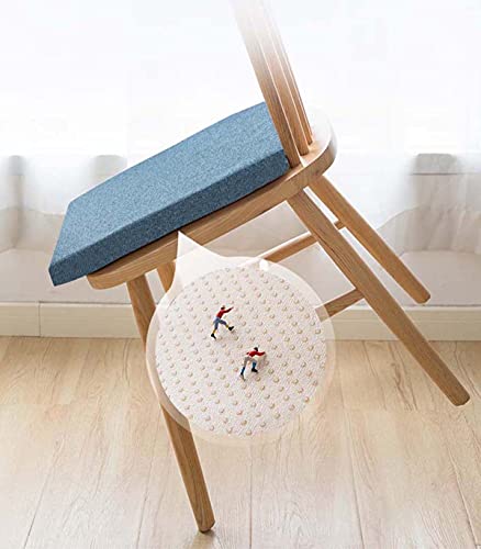 Waigg Kii Cojín para silla de cocina, comedor, cojín grueso para silla de jardín, cojín redondo de 40/45/50 cm, cojines de asiento para interiores y exteriores (40 x 40 x 8 cm), color naranja