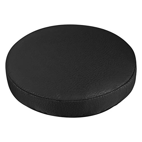 Wakauto 1Pcs Taburete Cubierta de Asiento Taburete Elástico Redondo Cubierta de Silla Negro Grueso Suave Taburete de Bar Cojín Protector de Silla para Tienda en Casa Diámetro 33 Cm