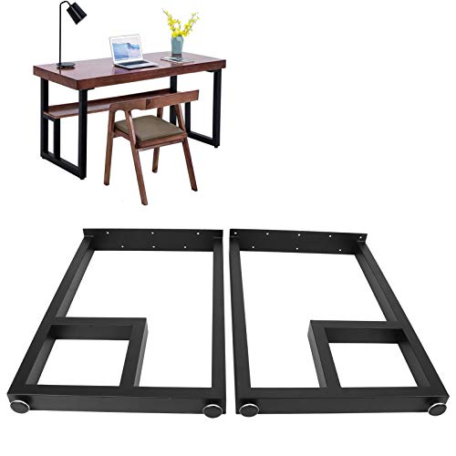 Wakects 2 patas de mesa rectangulares, estilo industrial, de hierro forjado, para mesa de comedor, café, mesa auxiliar, cada pie es de 200 kg