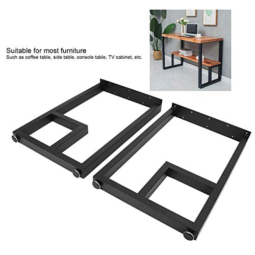 Wakects 2 patas de mesa rectangulares, estilo industrial, de hierro forjado, para mesa de comedor, café, mesa auxiliar, cada pie es de 200 kg