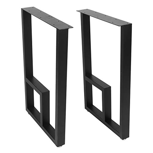 Wakects 2 patas de mesa rectangulares, estilo industrial, de hierro forjado, para mesa de comedor, café, mesa auxiliar, cada pie es de 200 kg