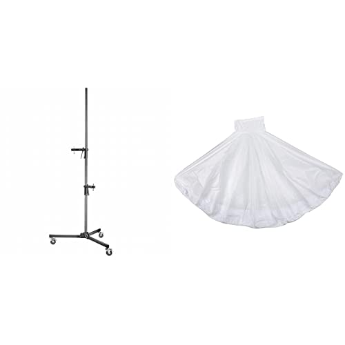 Walimex 15803 - Soporte De Equipos De Iluminación Fotográfica + Pro - Difusor Réflex para Paraguas (Diámetro 180 Cm), Blanco