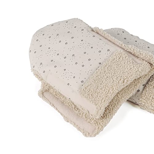 Walking Mum Guantes Impermeables Con Forro Polar Colección Dreamer, Calentadores De Manos Para Silla De Paseo, Manoplas Unisex Termoactivas Adaptables A Cualquier Silla. Talla Universal, Color Beige
