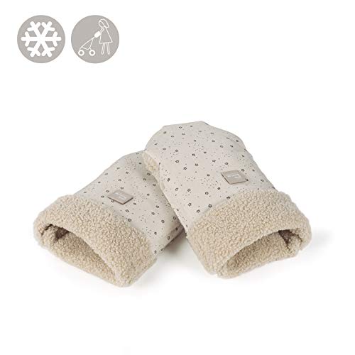 Walking Mum Guantes Impermeables Con Forro Polar Colección Dreamer, Calentadores De Manos Para Silla De Paseo, Manoplas Unisex Termoactivas Adaptables A Cualquier Silla. Talla Universal, Color Beige