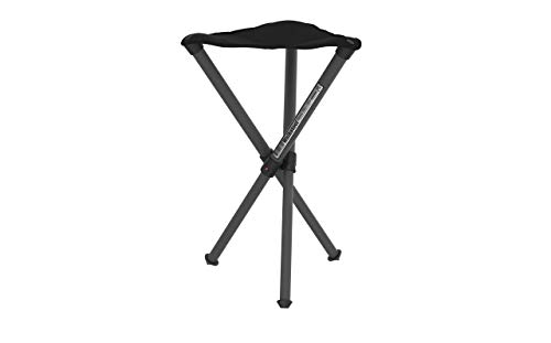 Walkstool - Modelo Basic - Negro - Taburete Plegable 3 Pies de Aluminio - Altura de 50 a 60 cm - Carga máxima de 150 a 175 kg - Hecho en Suecia