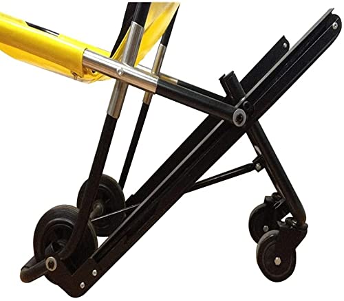 WANJIA Silla de Ruedas para escaleras, Camilla para Bomberos, Silla de evacuación para Subir y Bajar escaleras, Silla de Transferencia médica para Ancianos, discapacitados, Amarillo,B